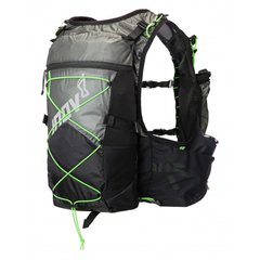 Рюкзак для бега Inov-8 Race Ultra Pro 2 in 1 Vest с гидросистемой чёрно-салатовый